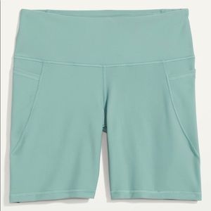 Old Navy Elevate Powersoft Biker Shorts Plus Mint